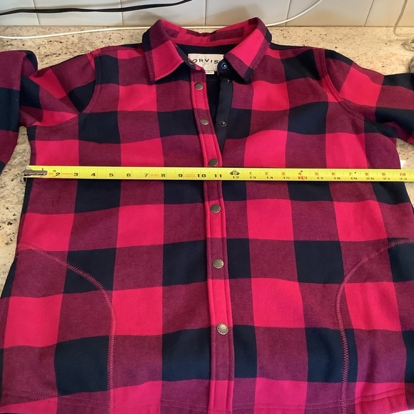 Orvis Flannel Shirt Jacket Buffalo Check NWOT Large - Picture 7 of 12